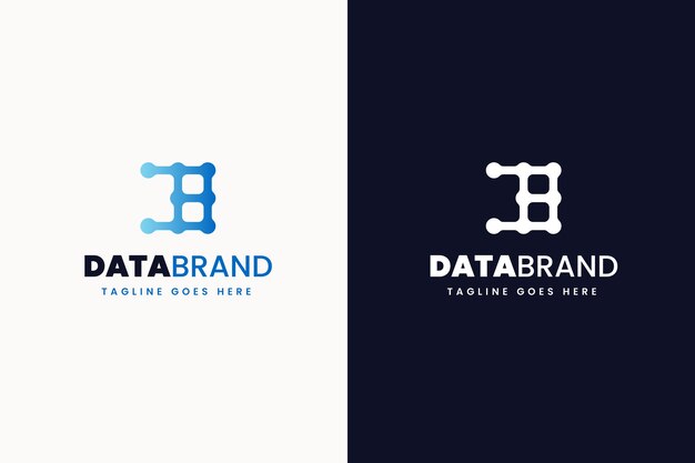 Gradient data logo template