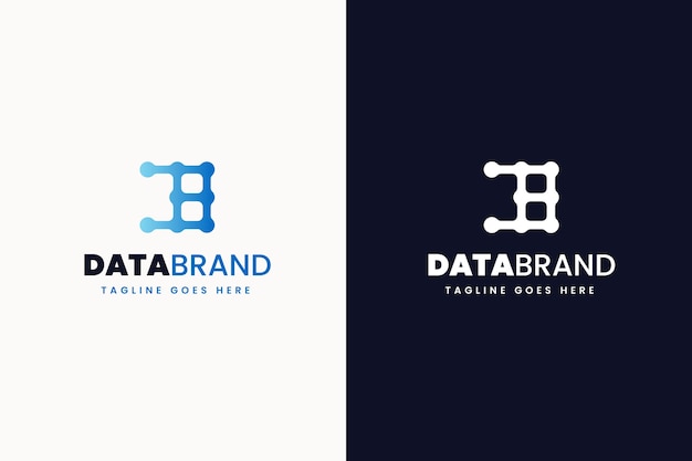 Gradient data logo template