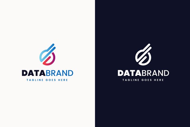 Gradient data logo template