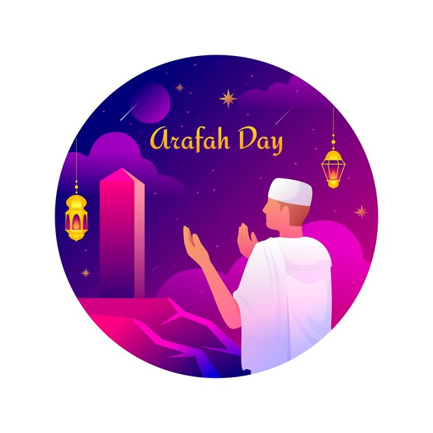 Gradient day of arafah illustration