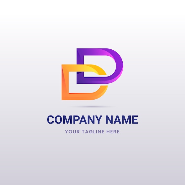 Free vector gradient dd logo design