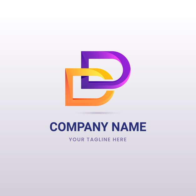 Gradient dd logo design