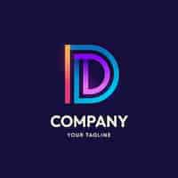 Free vector gradient dd logo design