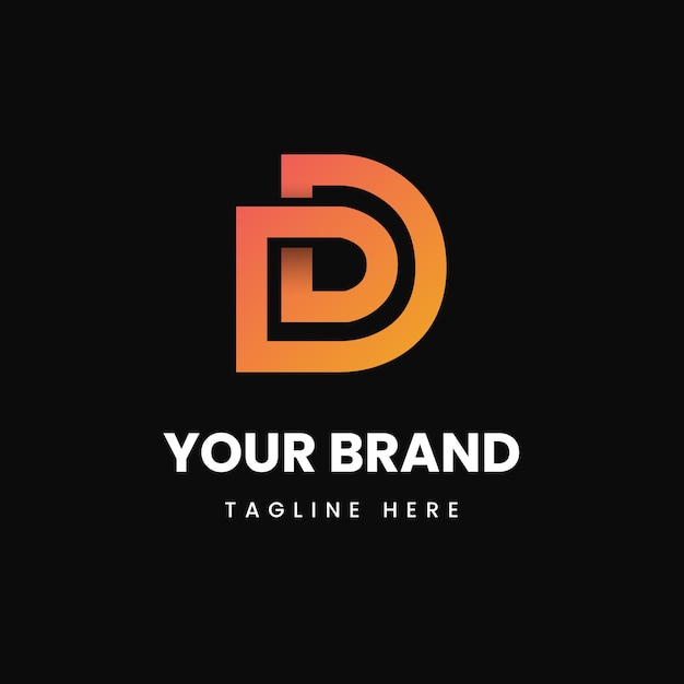 Gradient dd logo template