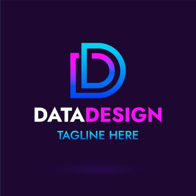 Gradient dd logo template