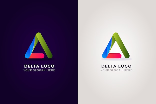 Gradient delta logo design