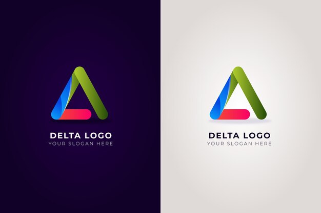 Gradient delta logo design