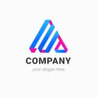 Free vector gradient delta logo design