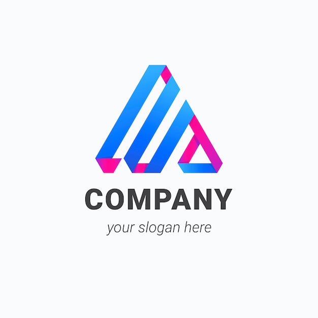 Gradient delta logo design