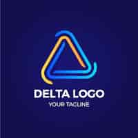 Vettore gratuito design del logo delta sfumato