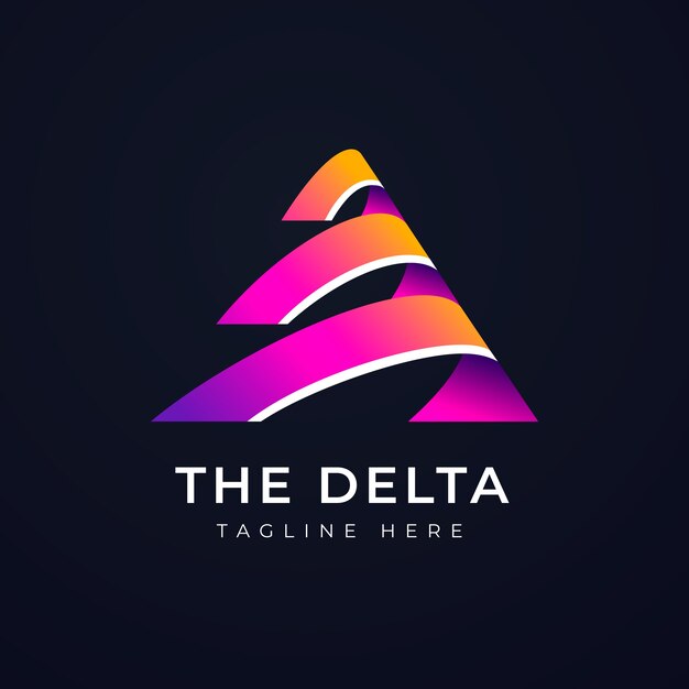 Design del logo delta sfumato