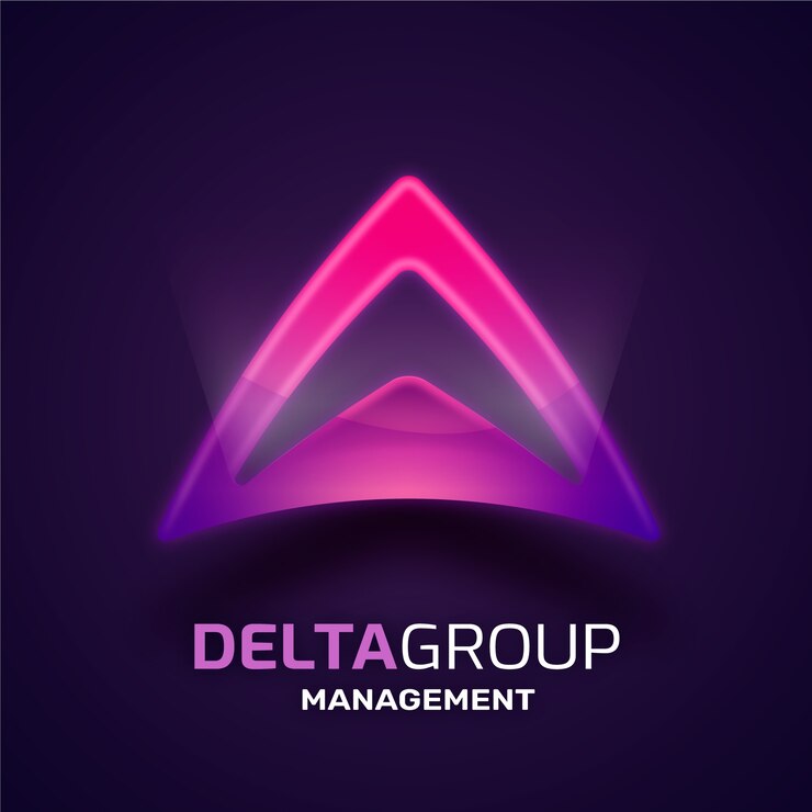 Free Vector gradient delta logo template