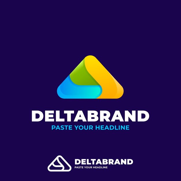 Gradient delta logo template
