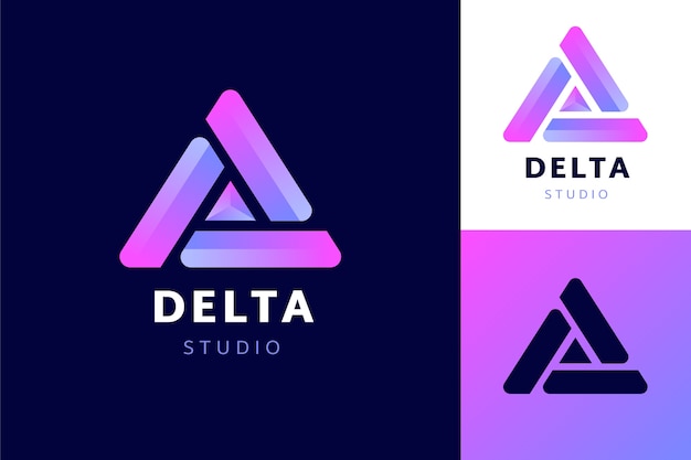 Gradient delta logo template