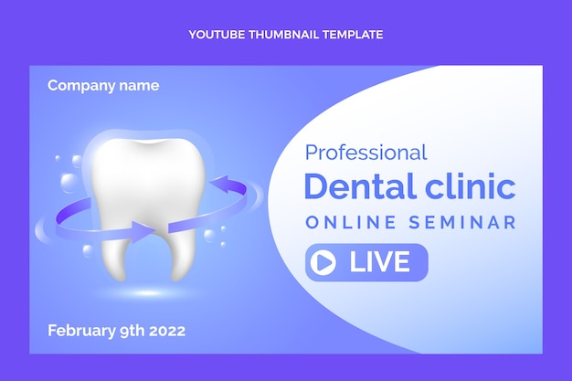 Миниатюра youtube для градиентной стоматологической помощи