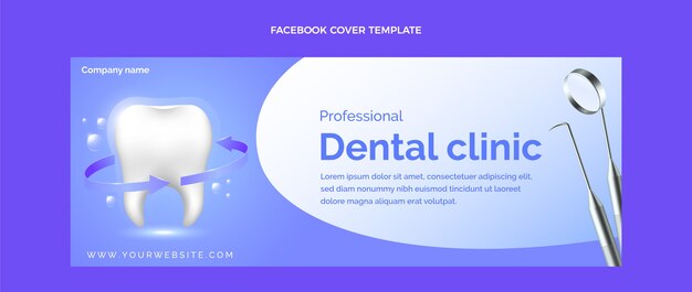 Обложка фейсбука стоматологической клиники "Градиент"