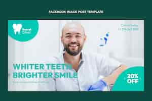 Free vector gradient dental clinic facebook post