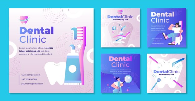 gradient dental clinic instagram post