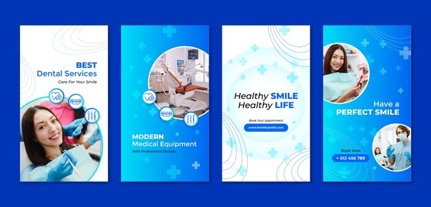 gradient dental clinic instagram stories collection