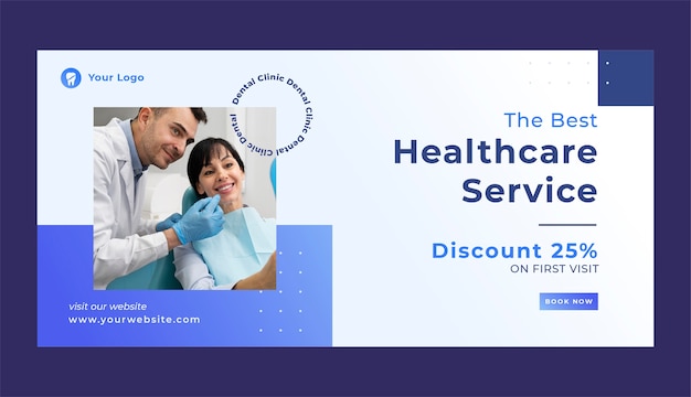 Free vector gradient dental clinic sale banner