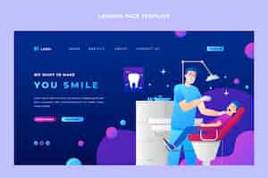 Free vector gradient dental clinic template design