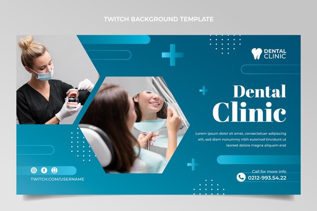 Gradient dental clinic twitch background