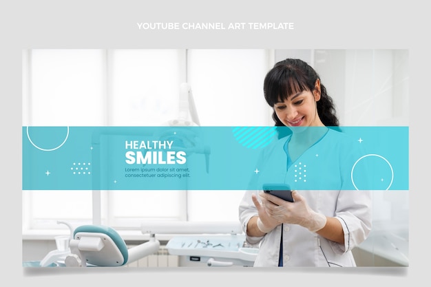Gradient dental clinic youtube channel art