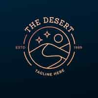 Free vector gradient desert logo design