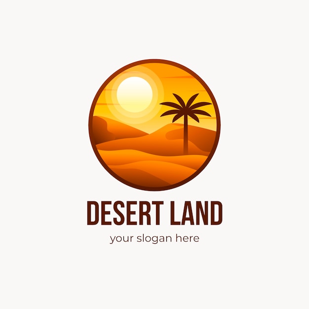 Gradient desert logo template