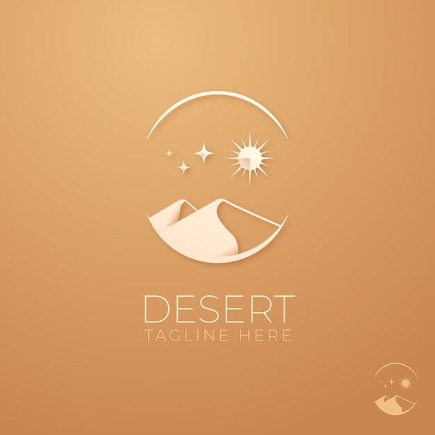 Gradient desert logo  template
