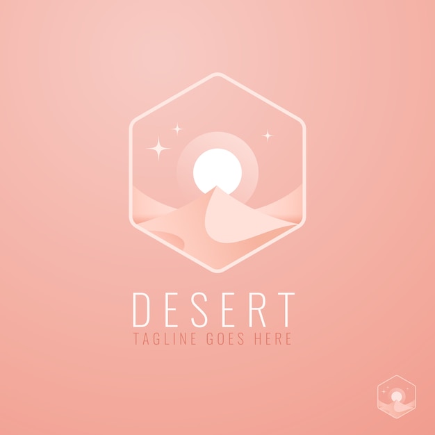 Gradient desert logo  template