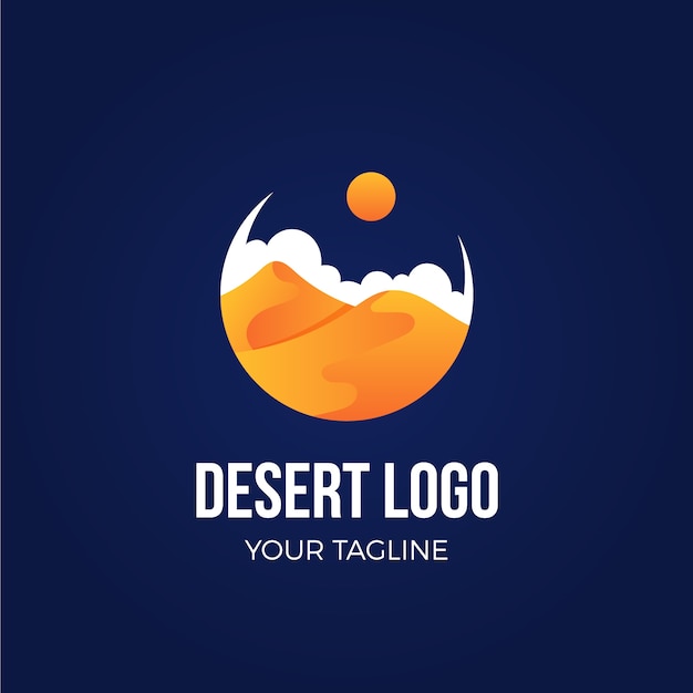 Gradient desert logo template