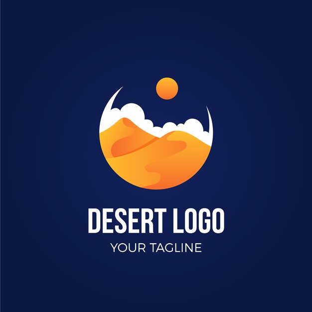 gradient desert logo template