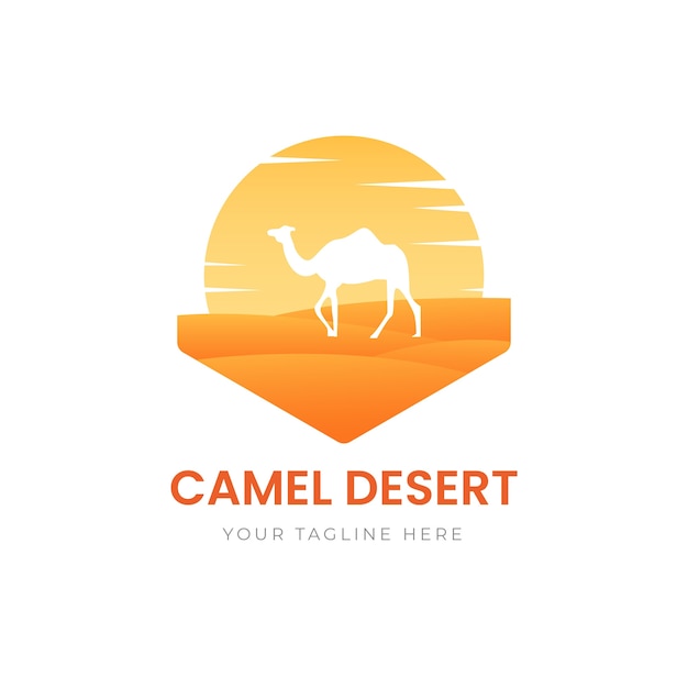 Free vector gradient desert logo template