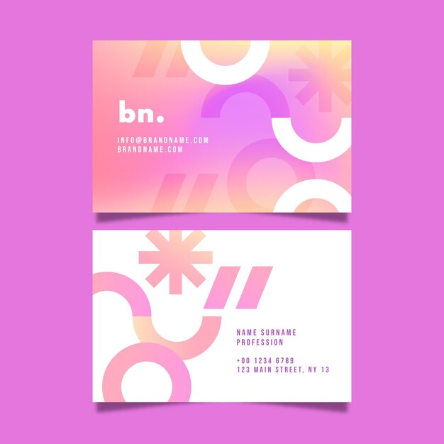 Gradient design business card