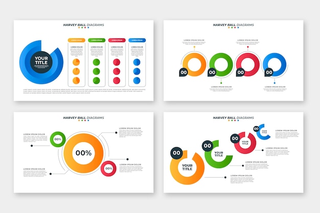 Gradient design harvey ball diagrams