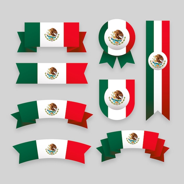 Free vector gradient dia de la bandera flag elements collection