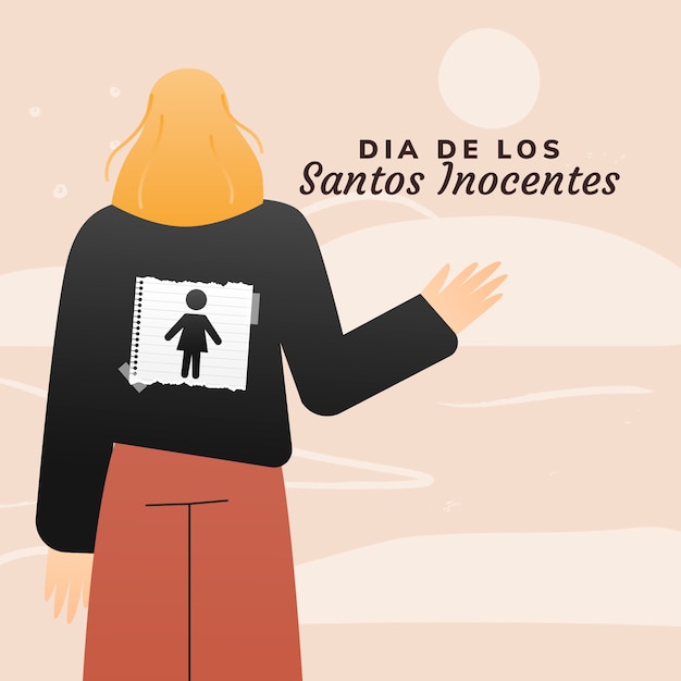 Бесплатное векторное изображение Градиент диа де лос сантос иносентес фон