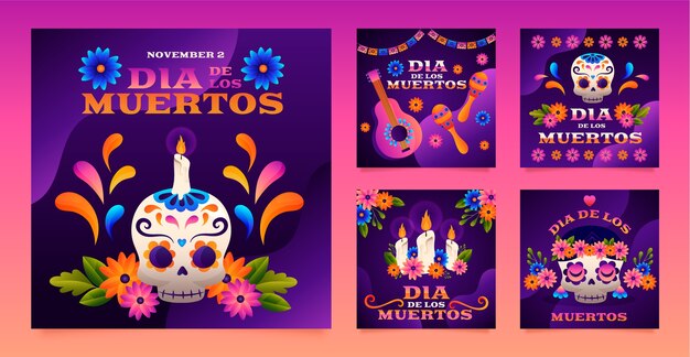 グラデーション dia de muertos instagram 投稿コレクション