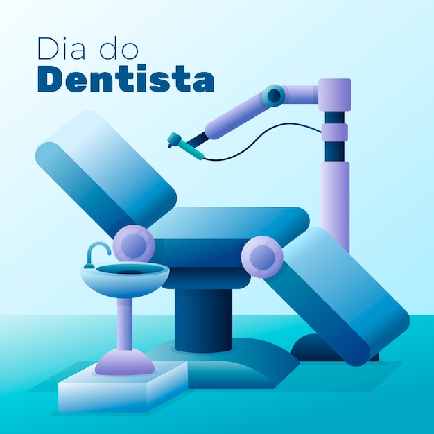 Gradient dia do dentista illustration