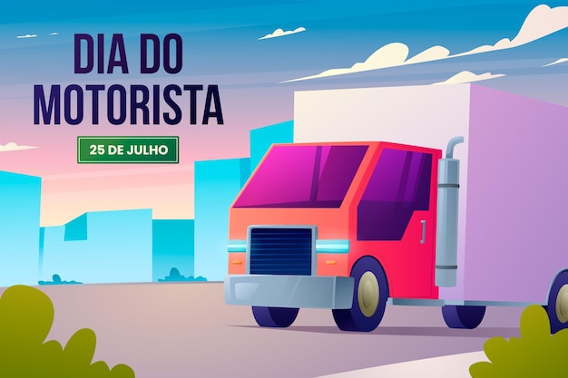 Free vector gradient dia do motorista illustration