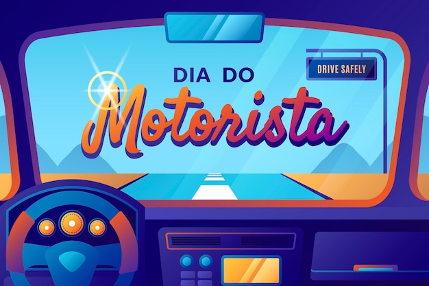 Dia gradiente fare illustrazione automobilista