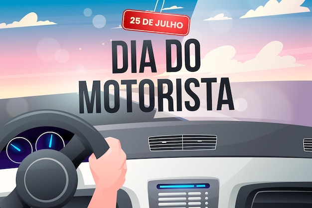 Free vector gradient dia do motorista illustration