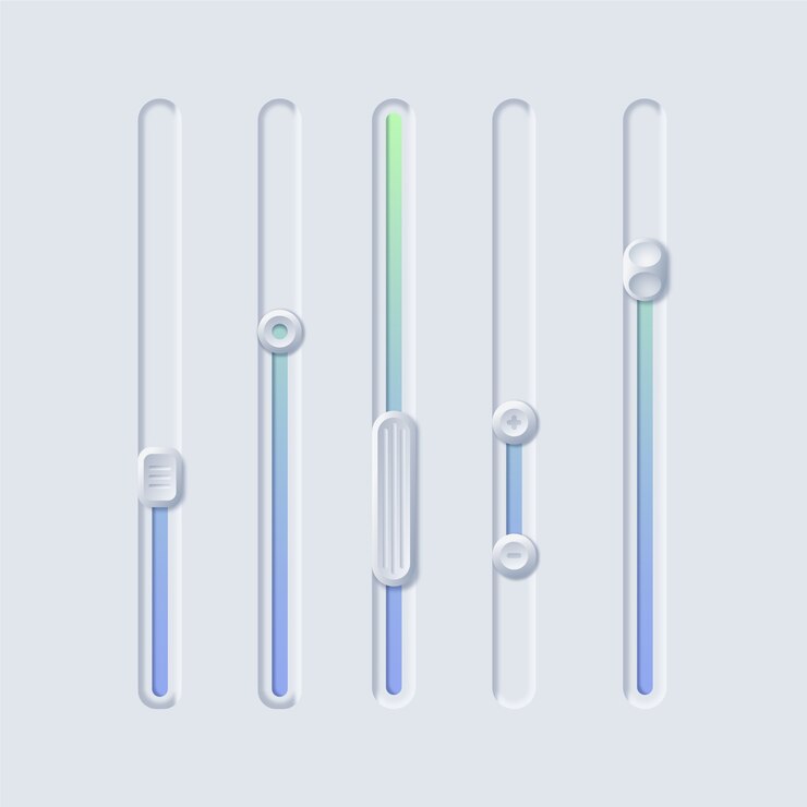 Free Vector gradient different sliders collection