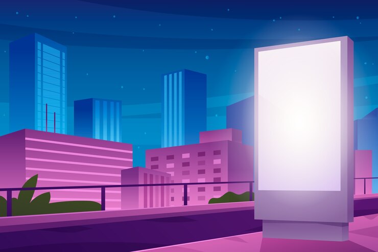 Free Vector gradient digital signage illustration