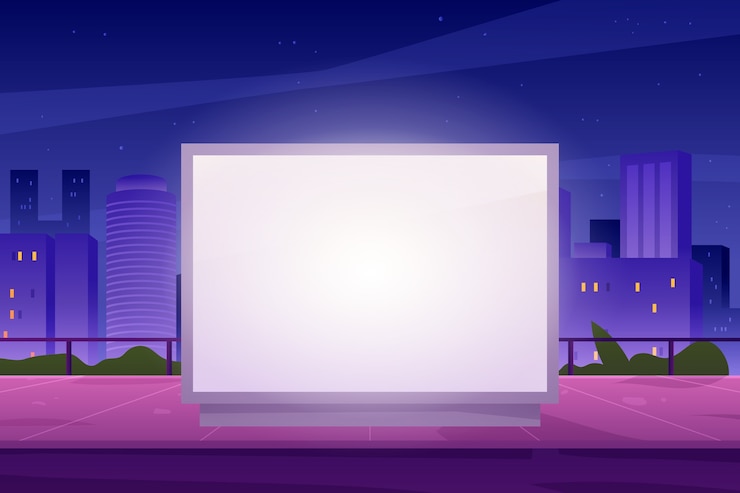 Free Vector gradient digital signage illustration