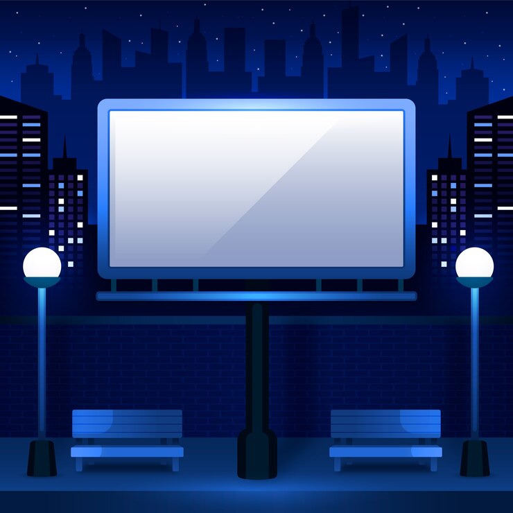 Free Vector gradient digital signage illustration
