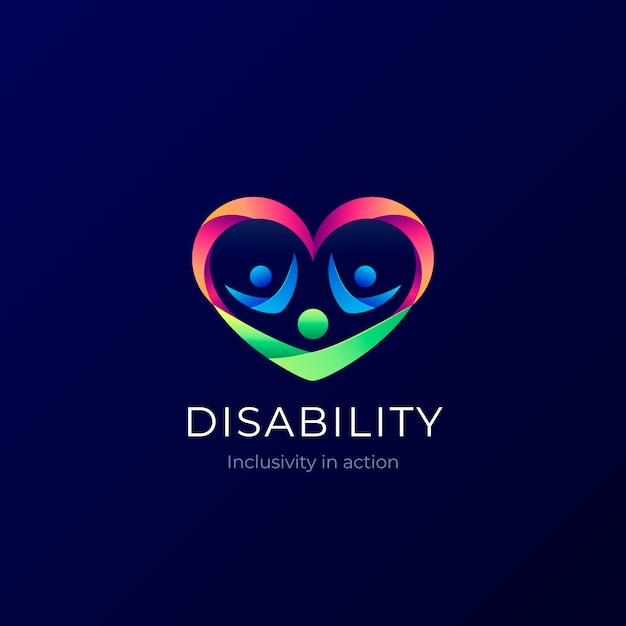 Gradient disability logo template