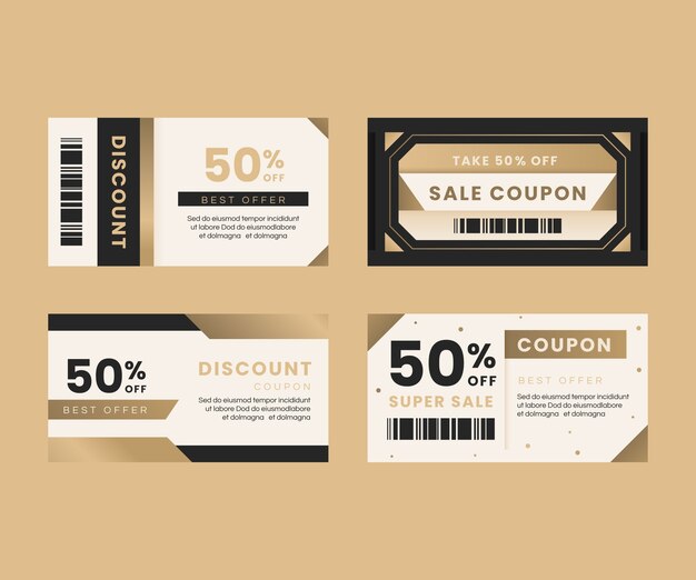 Gradient discount ticket template