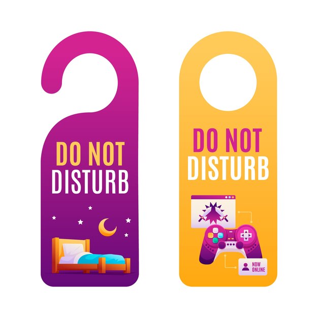 Gradient do not disturb sign illustration